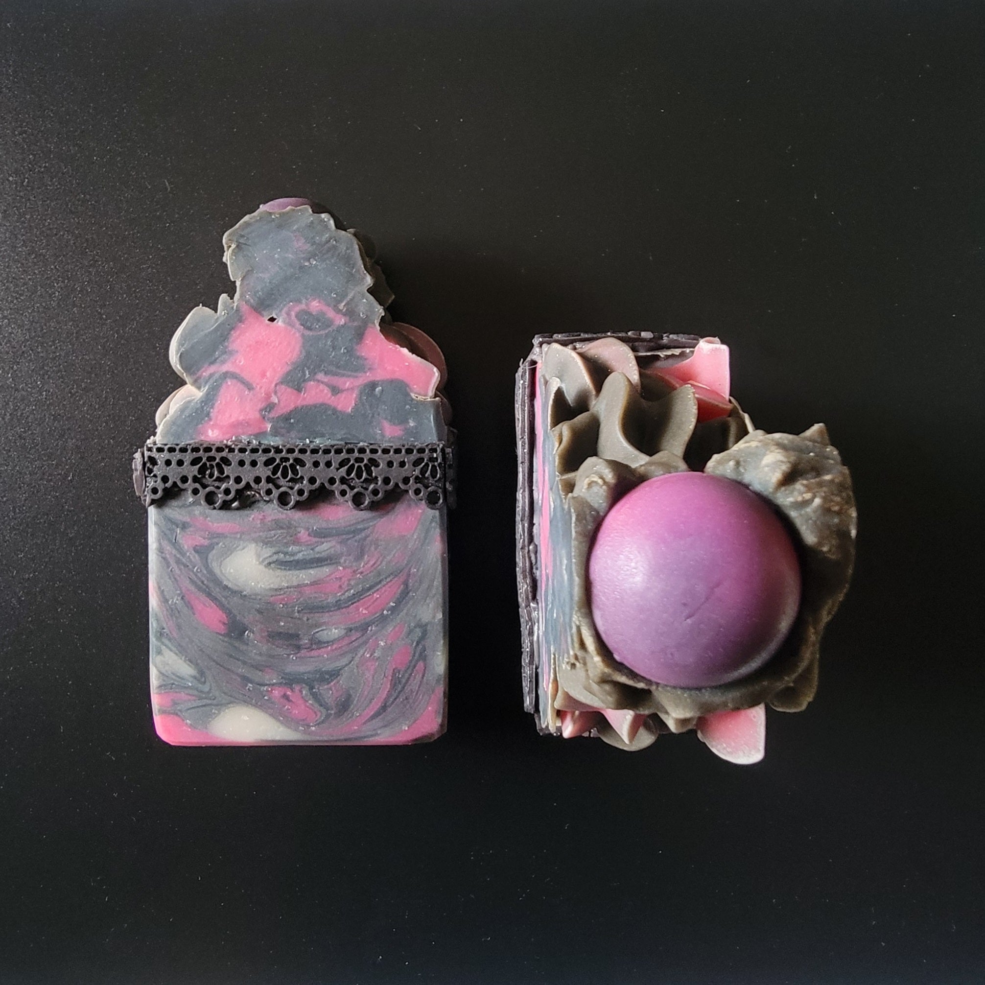 handmade goth themed soap bar product image