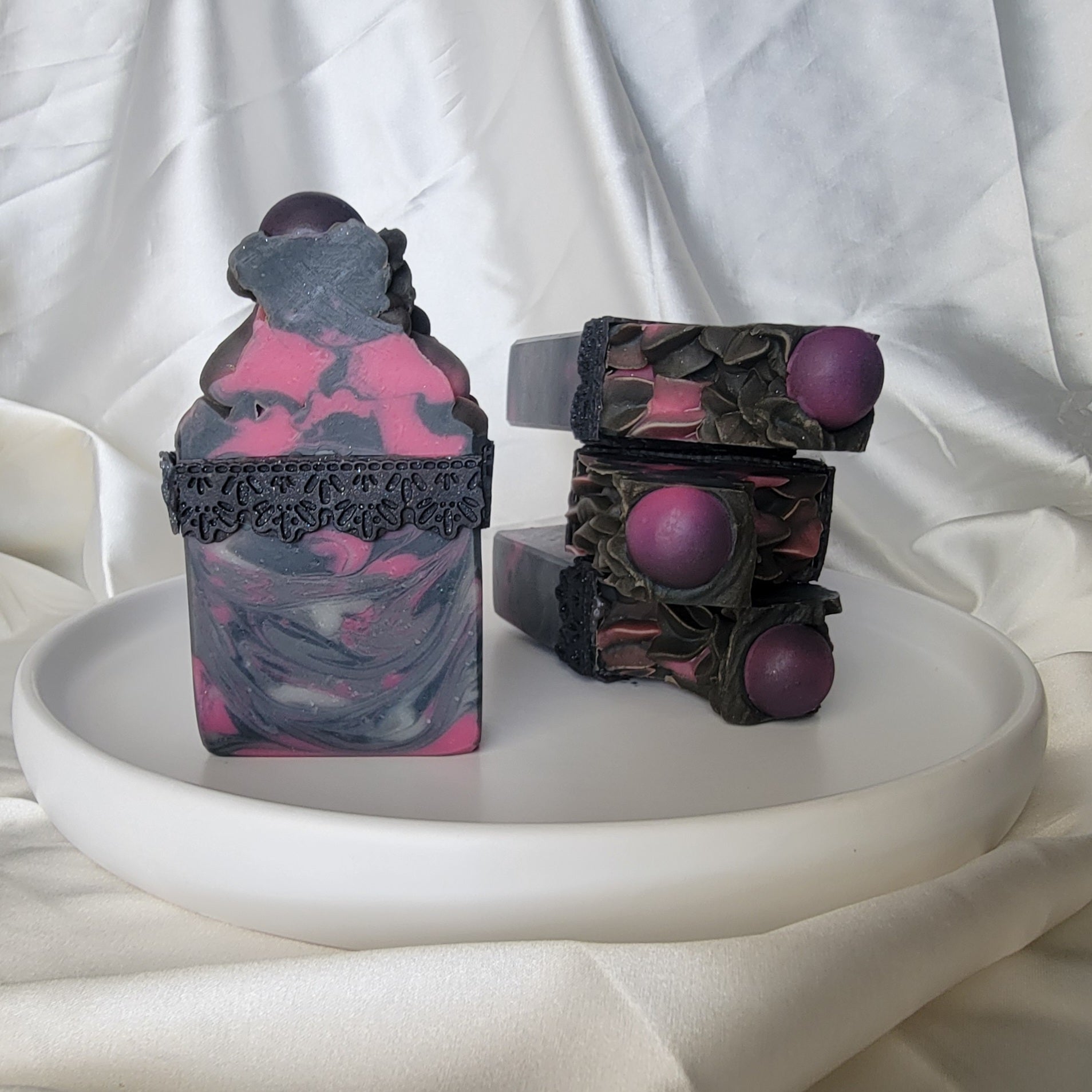goth girl frosted soap bar dark aesthetic skincare